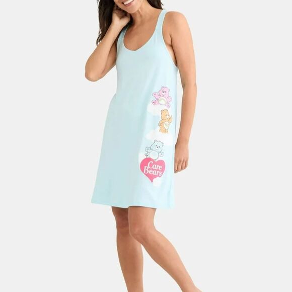 Care Bears Other - Care Bears Women's Plus 3X Blue Graphic Print Sleeveless Sleepshirt